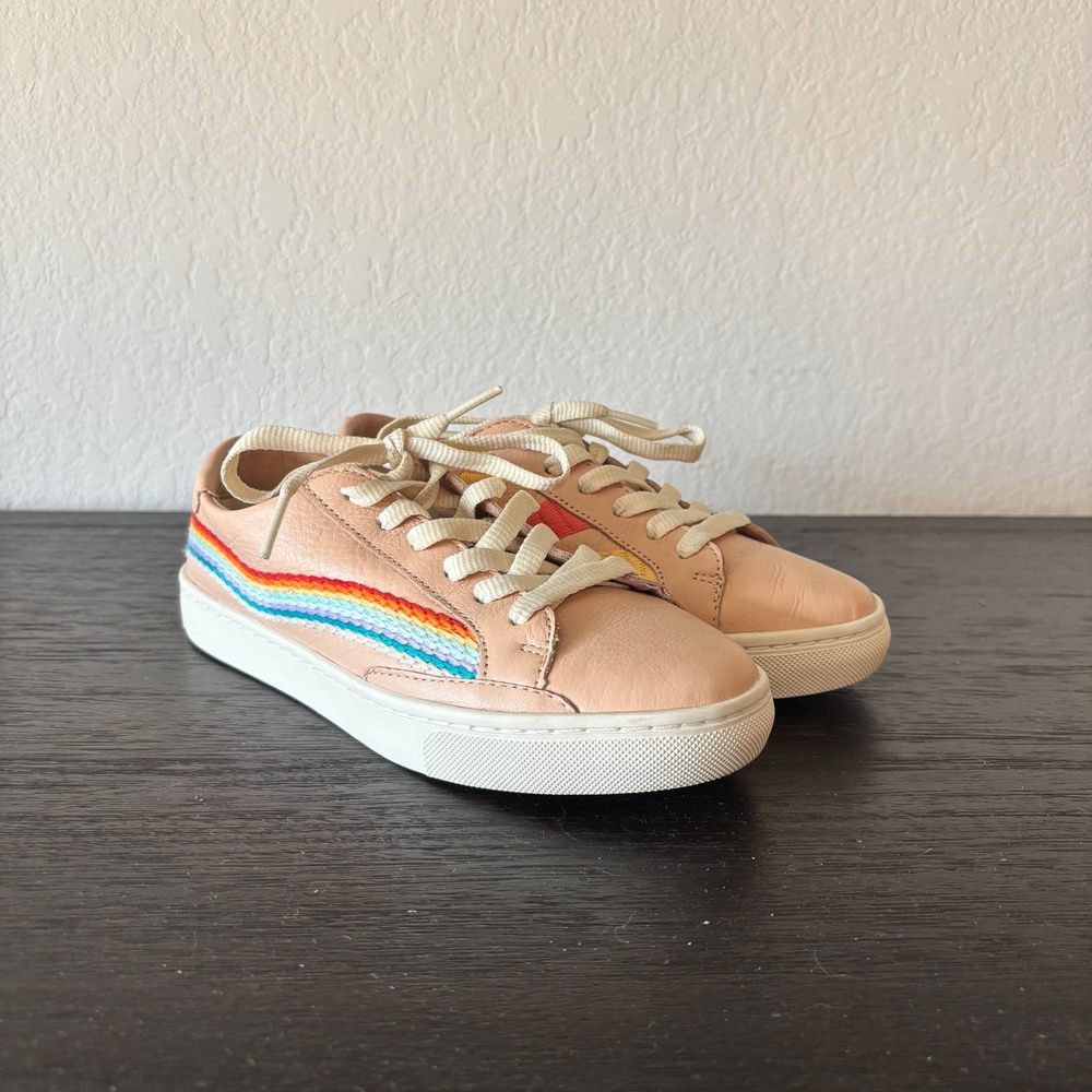 Soludos Sneaker Rainbow Sun 6 Leather Peach Chill Out Boho Summer Festival